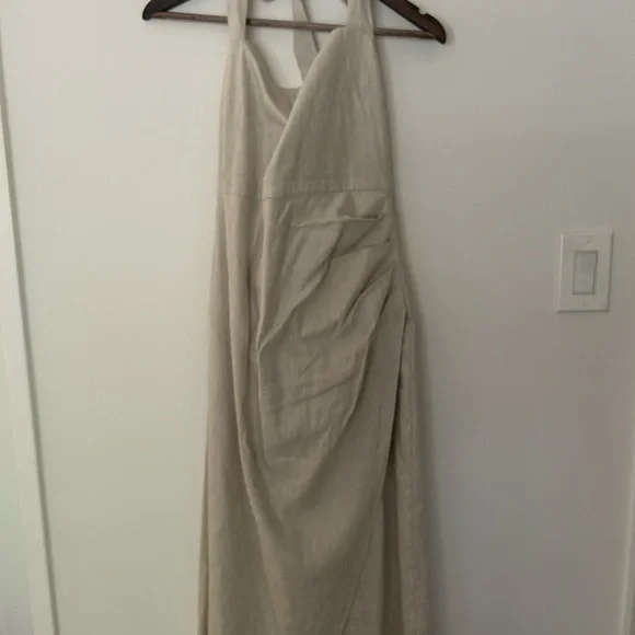 Spring Halter Beige Midi Dress Stitch Fix - Picture 6 of 15